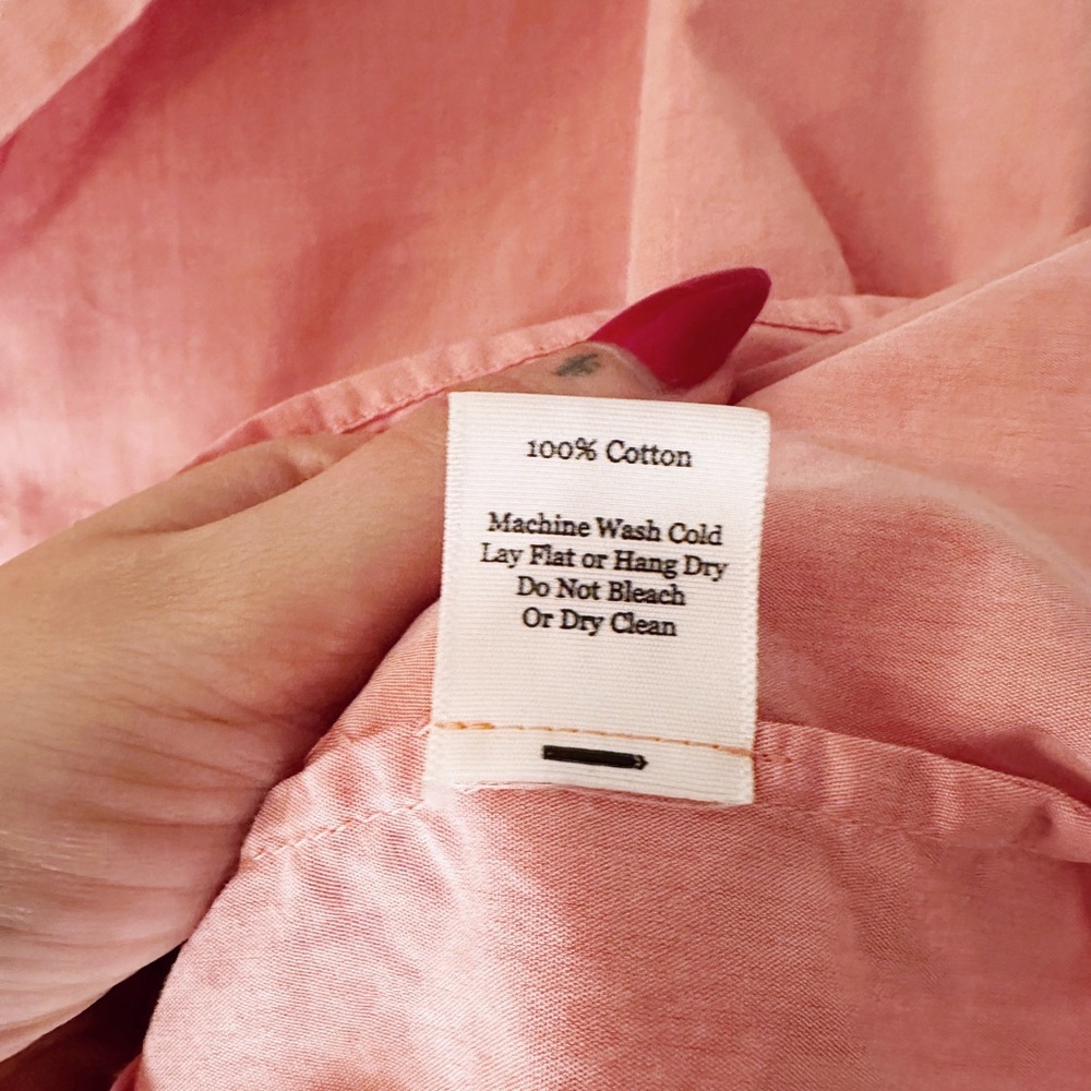 The Little Project Pennington Shirt Cotton Long Sleeve Blouse Straight Cropped - Picture 4 of 6